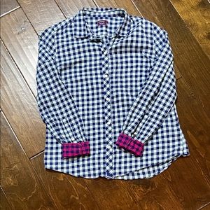 UNTUCKit button down women’s plaid long-sleeve, sz 8